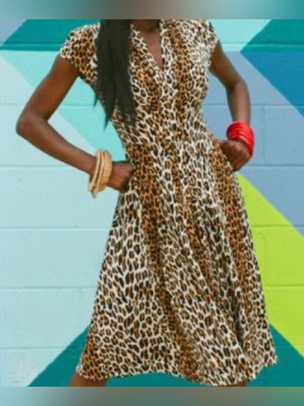Jenny Short Sleeve Dress by Trashy Diva 16 Leopard - Picture 8 of 8